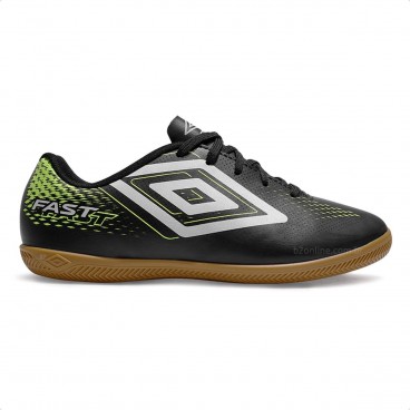 Chuteira Futsal Umbro Fast II Jr Preto / Verde