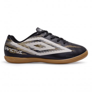 Chuteira Futsal Umbro Invictus Jr Preto / Dourado