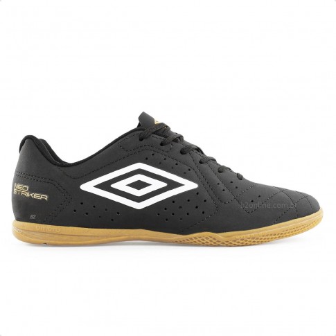 Chuteira Futsal Umbro Neo Striker Masculina Futebol de Salão Preto / Látex