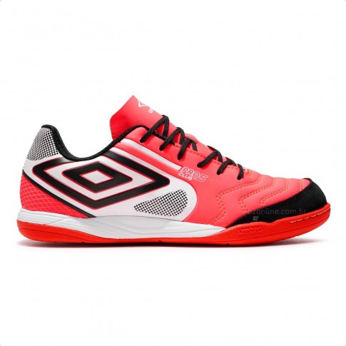 Chuteira Futsal Umbro Pro 5 Bump Club Masculina Coral / Branco