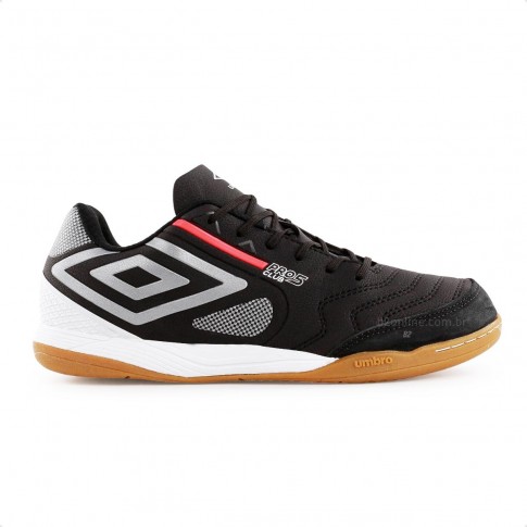 Chuteira Futsal Umbro Pro 5 Bump Club Masculina Preto / Cinza