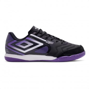 Chuteira Futsal Umbro Pro 5 Bump Club Masculina Preto / Roxo