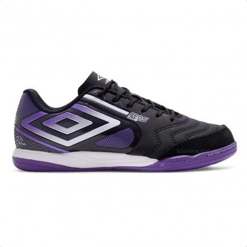 Chuteira Futsal Umbro Pro 5 Bump Club Masculina Preto / Roxo