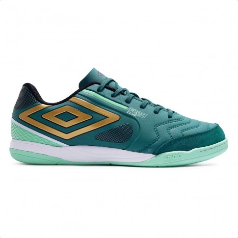 Chuteira Futsal Umbro Pro 5 Bump Club Masculina Verde / Preto