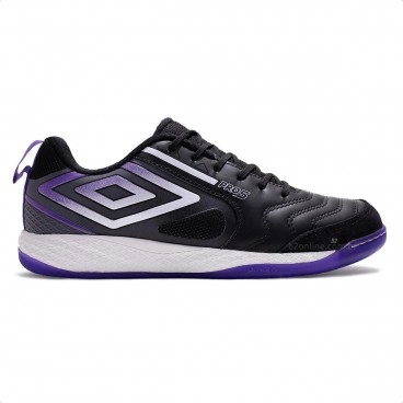 Chuteira Futsal Umbro Pro 5 Bump Masculina Preto / Roxo
