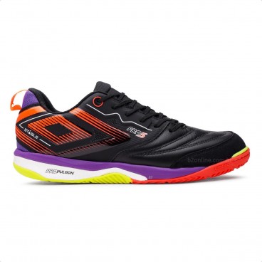 Chuteira Futsal Umbro Pro 5 Stable Masculina Preto / Laranja