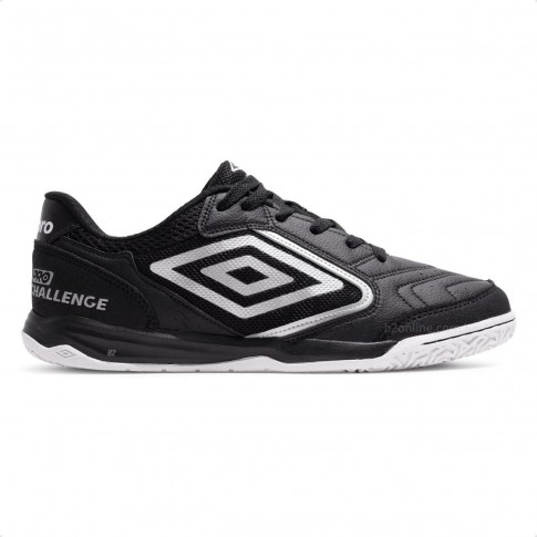 Chuteira Futsal Umbro Pro Challenge Uptake Masculina Preto / Branco
