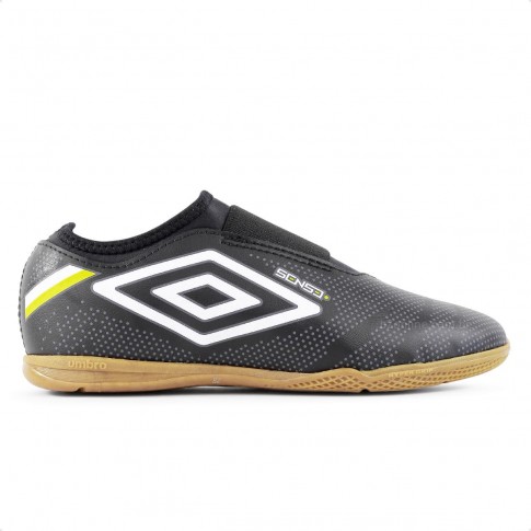 Chuteira Futsal Umbro Sense Kids Preto / Branco