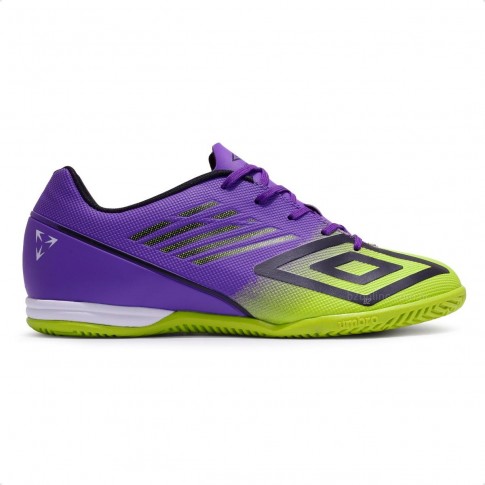 Chuteira Futsal Umbro Velocita Decimo Club Masculina Roxo / Verde