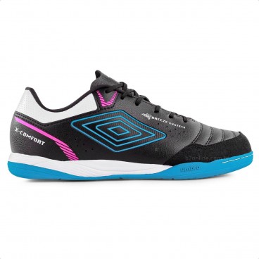 Chuteira Futsal Umbro X-Comfort Masculina Preto / Azul