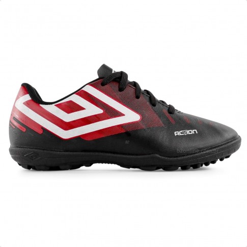 Chuteira Society Umbro Action Jr Preto / Vermelho