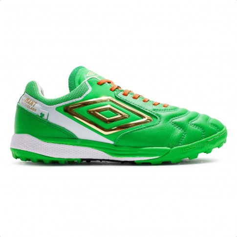 Chuteira Society Umbro Adamant Master Class Pro Bump Stp Masculina Verde / Branco