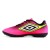 Chuteira Society Umbro Cannon Jr Infantil Rosa / Preto