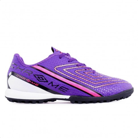 Chuteira Society Umbro Chrome Masculina Roxo / Preto