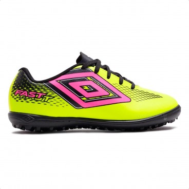 Chuteira Society Umbro Fast II Jr Amarelo / Preto