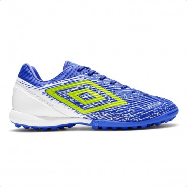 Chuteira Society Umbro Gravity Masculino Azul / Branco