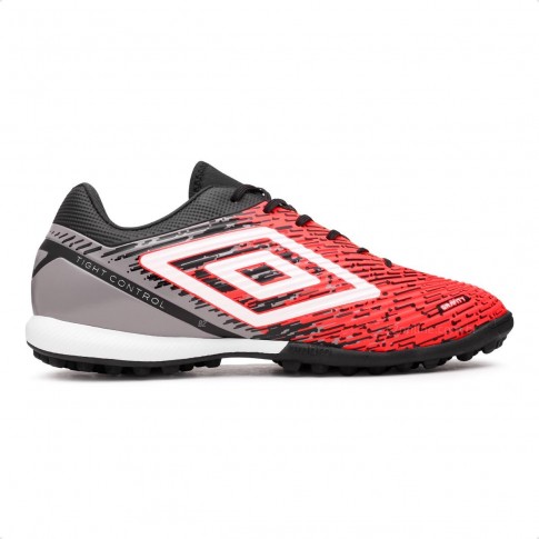 Chuteira Society Umbro Gravity Masculino Coral / Preto