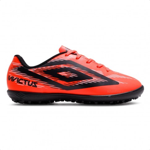 Chuteira Society Umbro Invictus Jr Coral / Preto