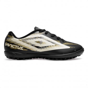 Chuteira Society Umbro Invictus Jr Preto / Dourado