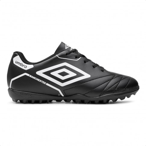 Chuteira Society Umbro Manchester Jr Preto / Branco