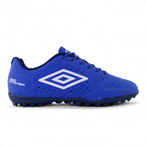 Chuteira Umbro Society Neo Striker Masculina Azul / Branco