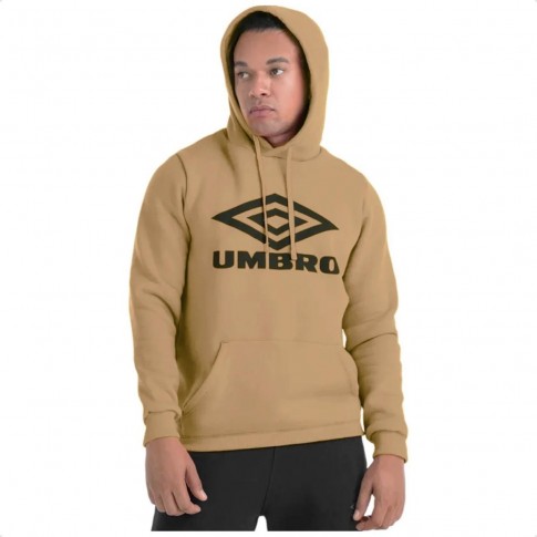 Blusão Moletom Blusa Umbro Comfy Unissex Bege / Marrom