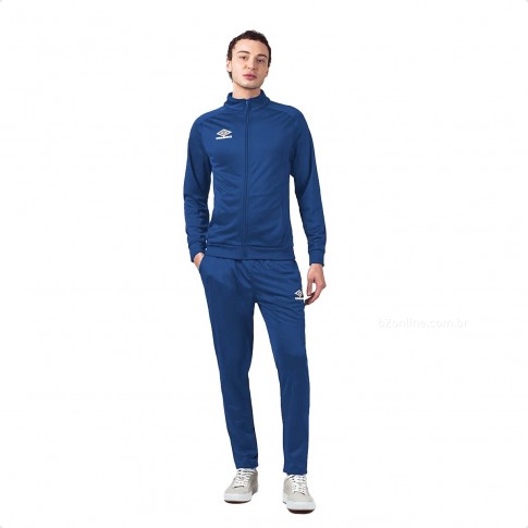 Conjunto Agasalho Umbro Basic Shape 2 Masculino Azul