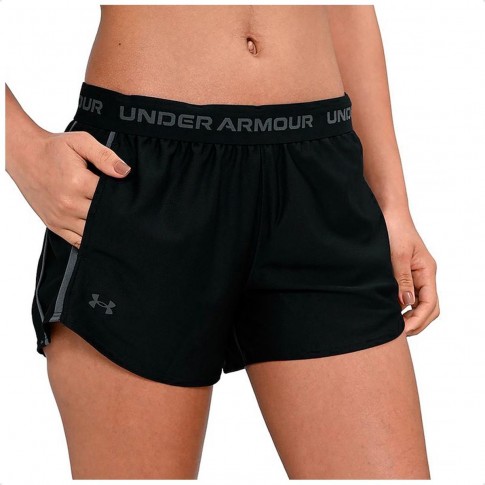 Shorts Under Armour Treino Tech Play Up Feminino Preto / Chumbo