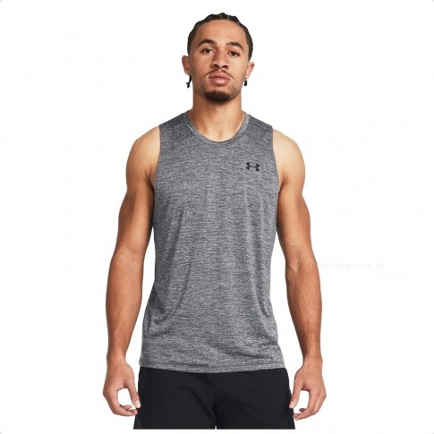 Camiseta Regata Under Armour Tech Tank Masculina Cinza