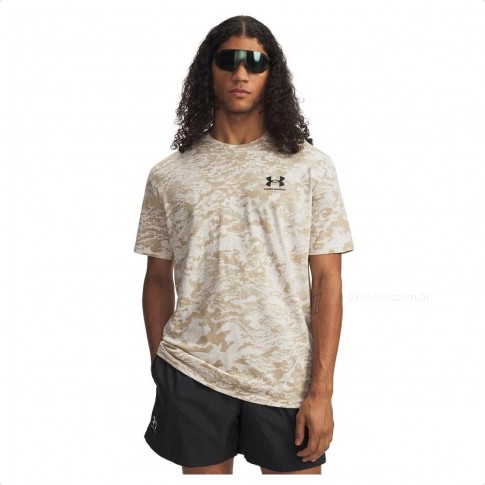 Camiseta Under Armour ABC Camo SportStyle Masculina Bege / Bege