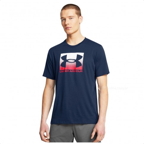 Camiseta Under Armour Boxed Sports Masculina Azul