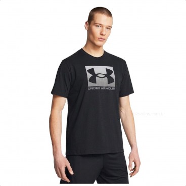 Camiseta Under Armour Boxed Sports Masculina Preto / Cinza
