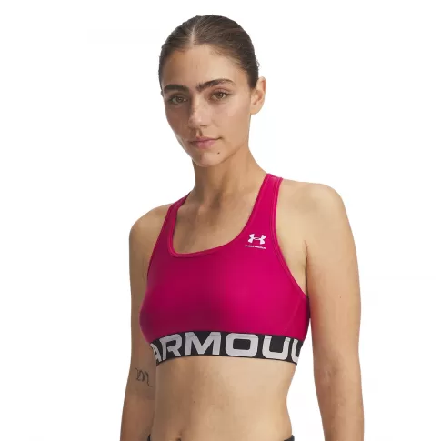 Top Under Armour HG Authentics Mid Feminino Rosa / Shock