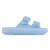 Chinelo Slide Usaflex Poofy Plataforma Feminino Azul Claro