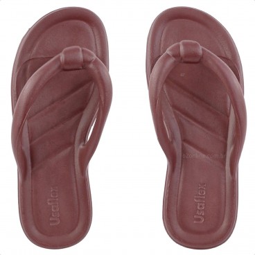 Chinelo Usaflex Poofy Plataforma Eva Vinho / Marrom