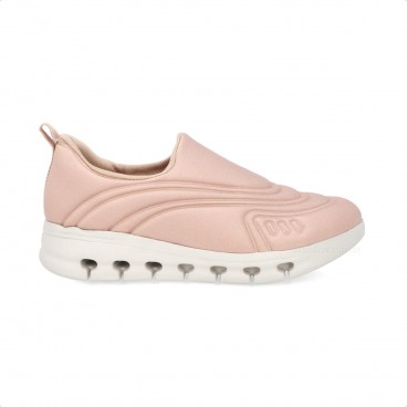 Tênis Usaflex Slip On Elastano Feminino Nude