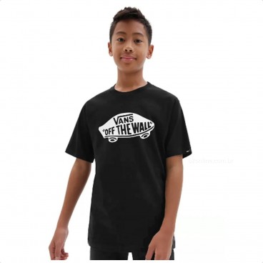 Camiseta Vans Otw Classic Manga Curta Infantil Preto