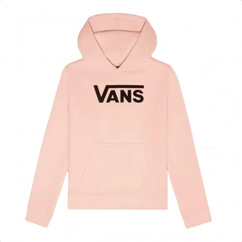 Moletom Vans Flyng V Hoodie Gr Chintz Infantil Rosa / Preto