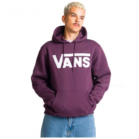 Moletom Vans Classic PO Hoodie II Masculino Bordô / Branco