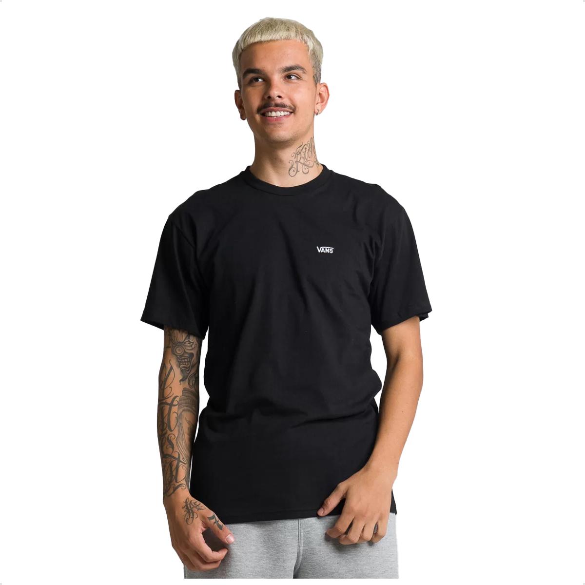 Camiseta Vans Core Basic Masculina Preto Branco