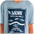 Camiseta Vans Skeleton SS Infantil Azul Claro / Marinho