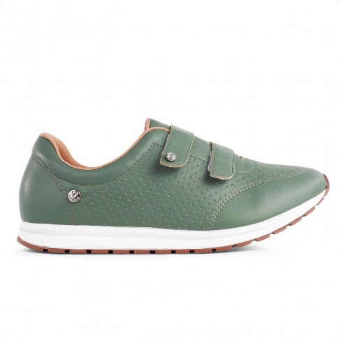 Tênis Via Uno Casual Moda Feminino Verde