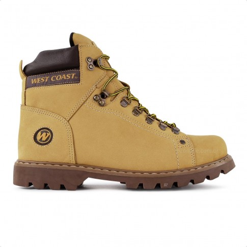 Bota West Coast Worker Classic Masculina Amarelo / Marrom