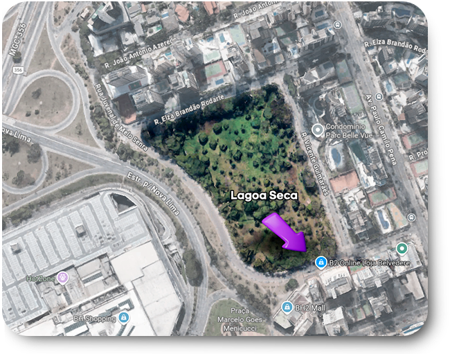 Mapa da localização do 7º Treinão B2 Online em Lagoa Seca, Belvedere