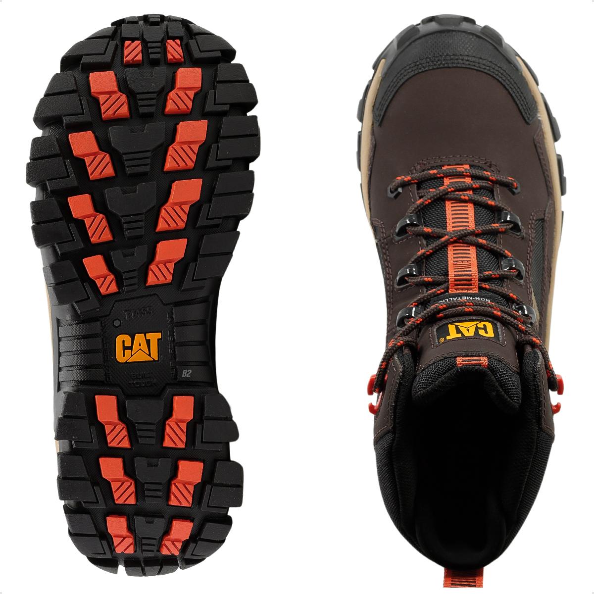 Caterpillar Uomo Invader Mid Vent Ct - Stivale Da Lavoro Con Puntale Composito Nero