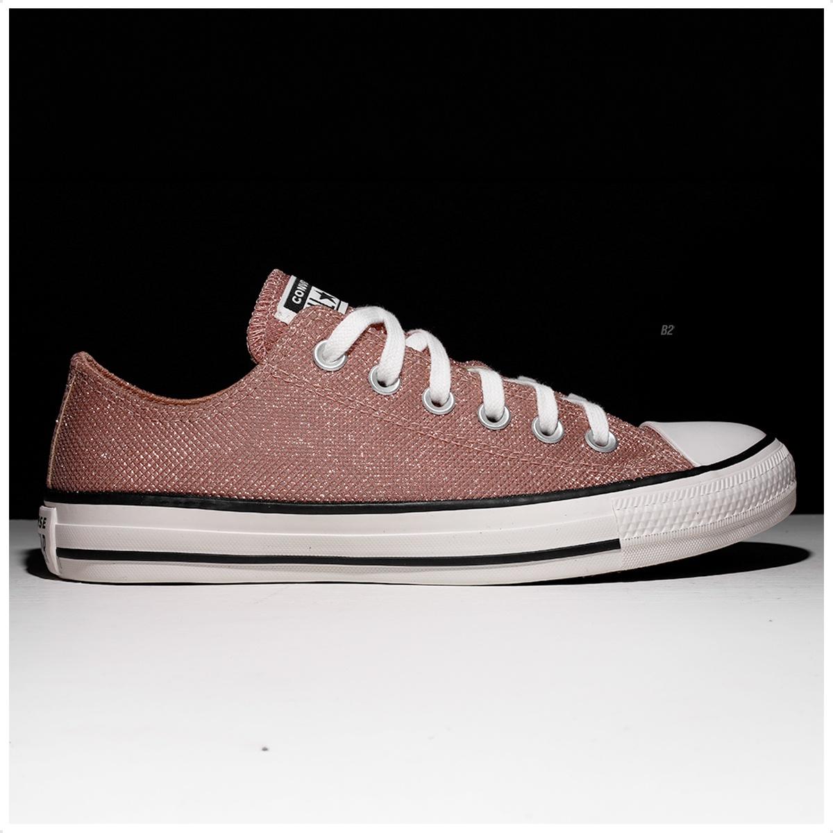 Tênis Converse Chuck Taylor All Star Casual Feminino Rosa / Branco
