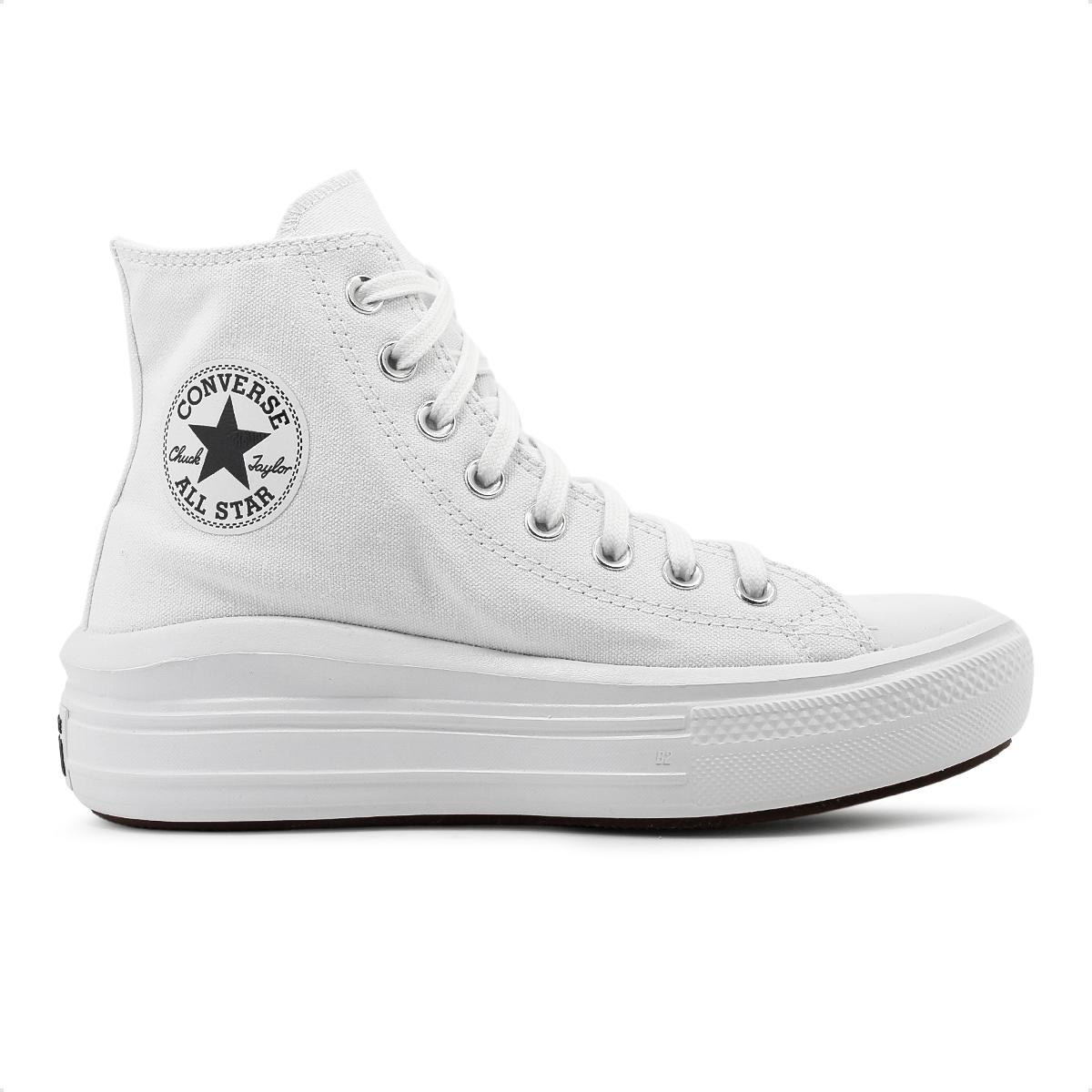 Tênis Converse Chuck Taylor All Star Move Cano Alto Feminino Branco / Preto