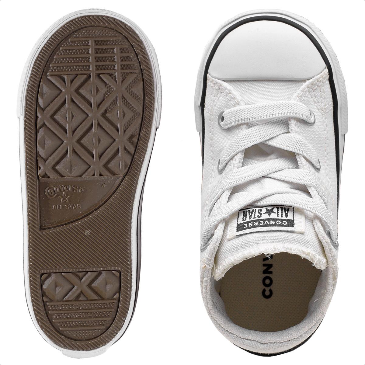 Tênis Converse All Star Chuck Taylor Madison Infantil Cano Médio Branco ...
