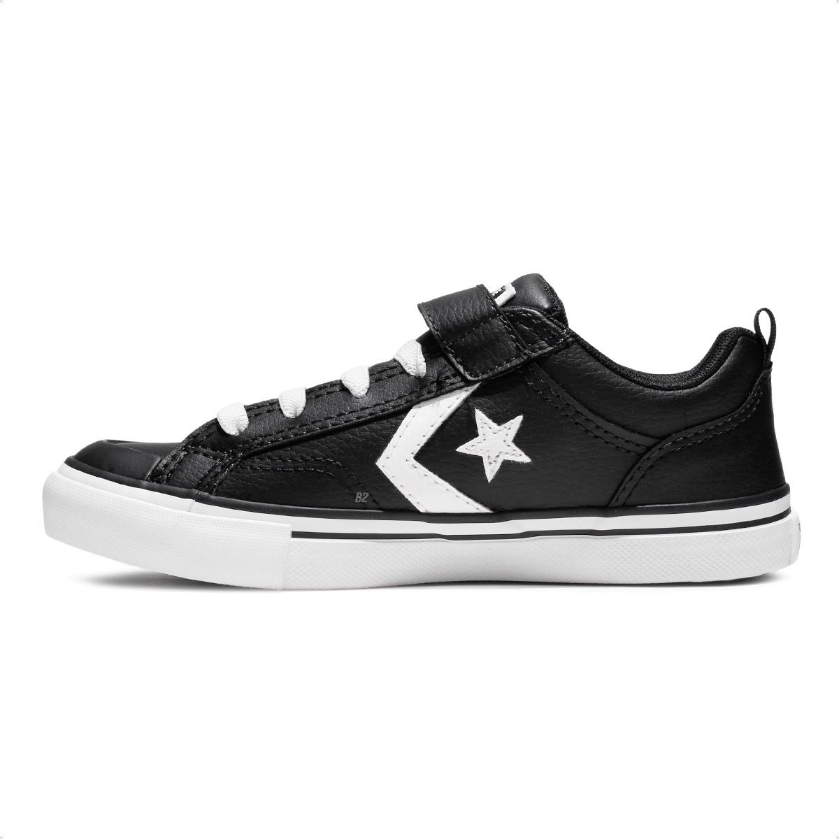 All Star Pro Injection Tênis Converse All Star Pro Blaze Strap Infantil Preto / Branco