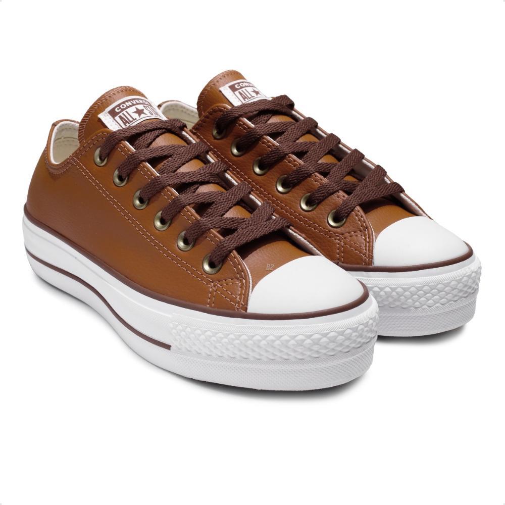 Tênis Converse Chuck Taylor All Star Lift Feminino Marrom / Branco